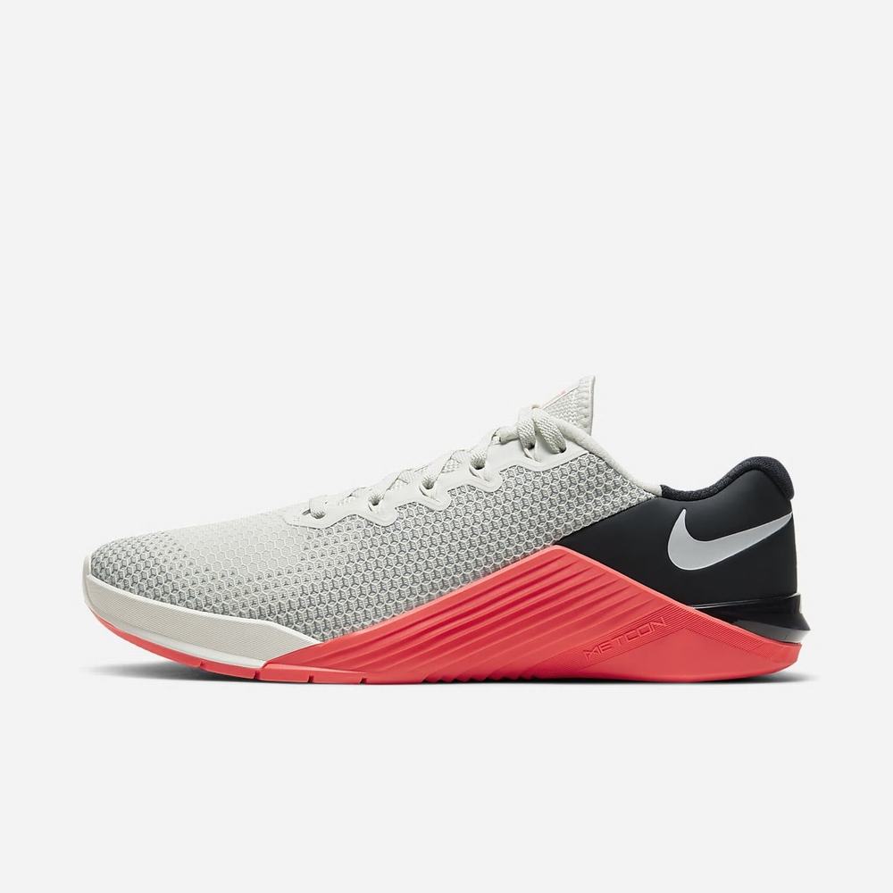 Chaussure De Crossfit Nike Metcon 5 Beige 1802-639 Spruce Aura/Laser Crimson/Black/Spruce Aura Homme | LKA-92037279